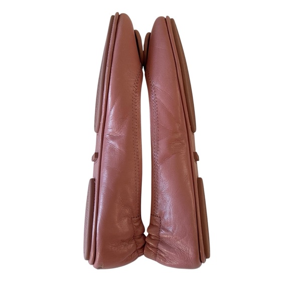 Tory Burch Minnie Travel with Leather Logo Ballet Flat Size 8 Rosa Pink - Picture 9 of 11